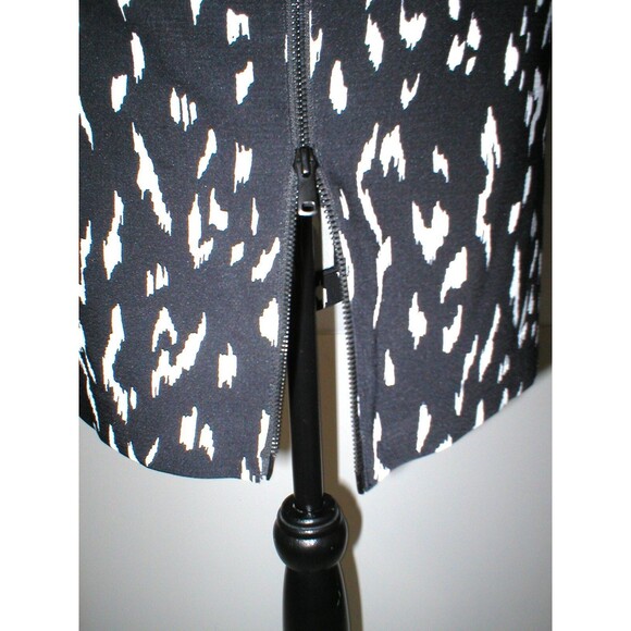New Womens Rachel Zoe Skirt White Black Front Zipper 10 NWT $245 Winona Pencil - Picture 6 of 12